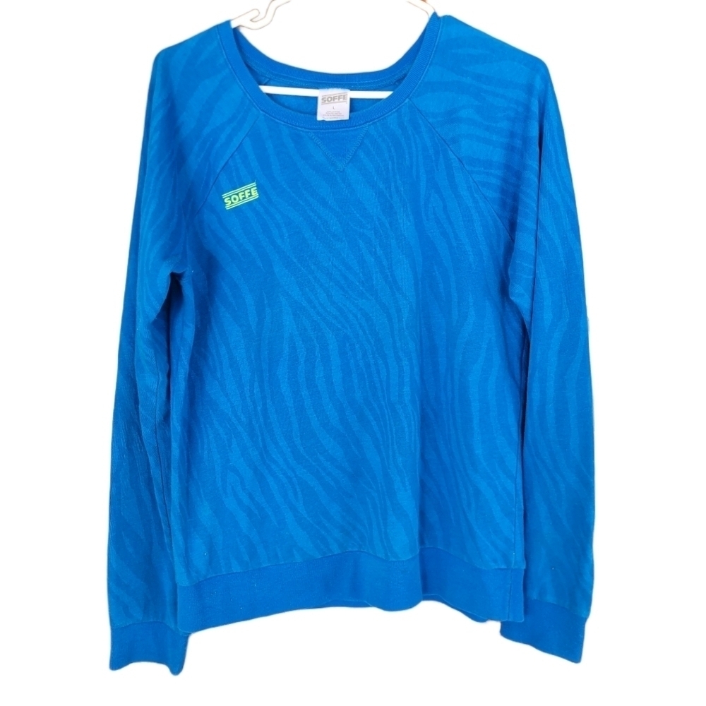 Soffe Crew Neck Sweatshirt Blue Size L
